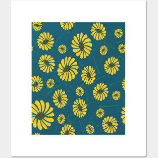 Sunflower Pattern for Summer Posters and Art